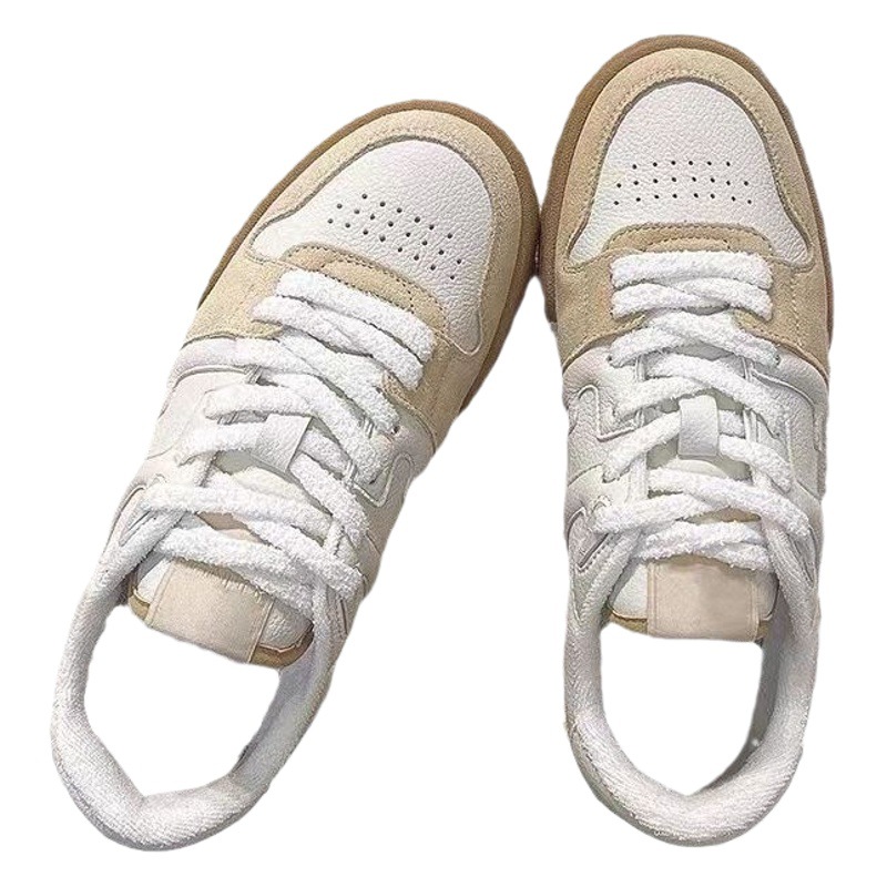 Color matching retro black and white panda f couple's board shoes sports casual white shoes women's autumn large size minority f moral training shoes