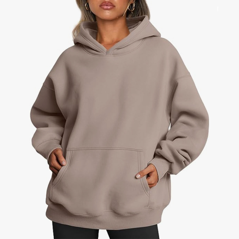 Picture of Amazon Europe and the United States cross-border foreign trade independent station 2023 new women's spring and autumn hooded sweater casual pocket jacket