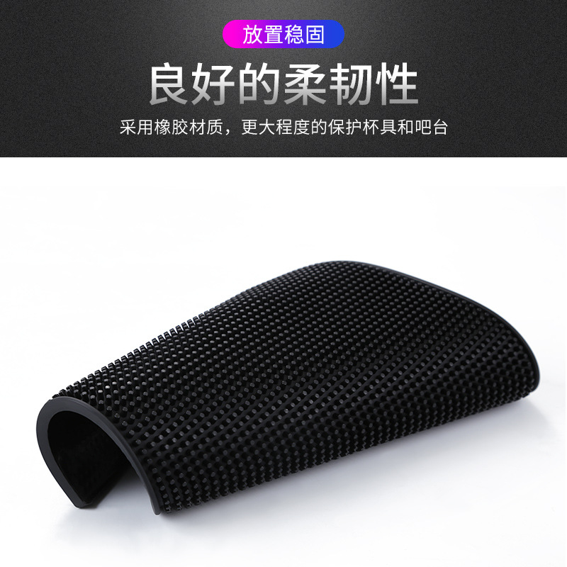 Picture of Bar rectangular bar mat bar cup mat pvc rubber filter bar mat waterproof mat non-slip drain thickened