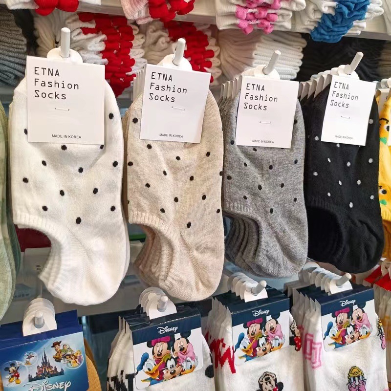 New ins Japanese Socks Women's Spring and Summer Shallow Boat Socks Invisible Short Socks Solid Color Striped Short Socks in Stock