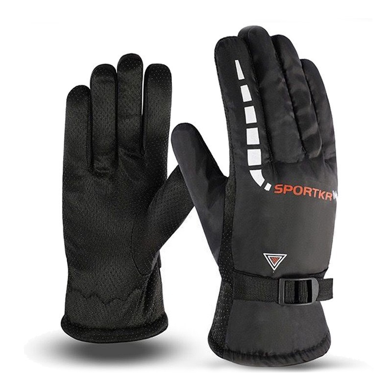 Picture of Manufacturer Winter Gloves Men's Triangle Cotton Warm Ski Motorcycle Electric Vehicle Riding Plus Velvet Thickening Wholesale Model