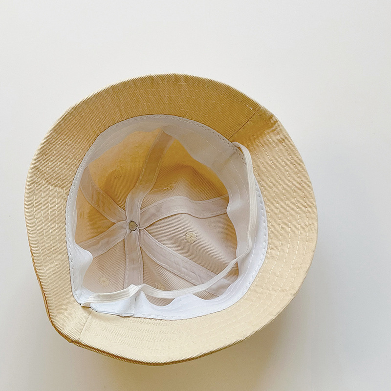 Picture of South Korea Baby Hat Spring and Autumn New Fashion Letter Basin Hat Boys and Girls Baby Sunscreen Children's Fisherman Hat