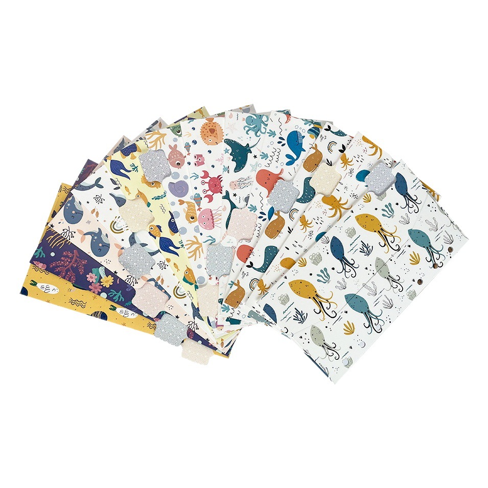 Picture of Cross-border budget envelope suit creative ocean pattern bookkeeping expenditure cash western pp envelope card wholesale.