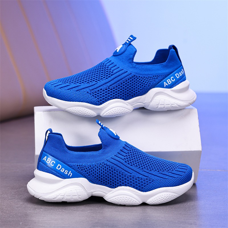 Boys' Slip-On Mesh Shoes Kidsren's Running Shoes 2025 Summer Single Mesh Breathable Youth Lightweight Running Sneakers