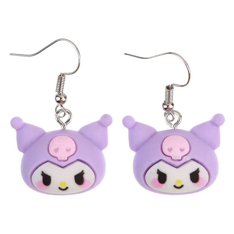 Japanese and Korean Fashion Creative Children's Fun Cartoon Animal Big Ear Dog Earrings Cute Interesting Personality Niche Earrings Women