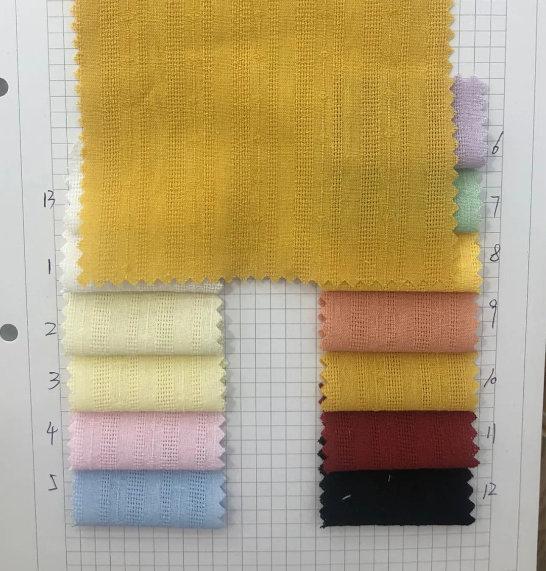 Xiaojun textile new Chinese fabric cotton gauze vintage stripe jacquard fabric shirt dress children's clothing