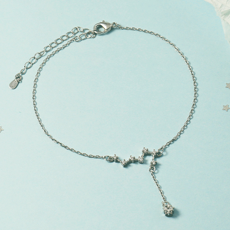 Big Dipper Anklet 2021 New Korean-style High-end Sense Exquisite Mori Tassel Niche Design Foot Naked Women All-match