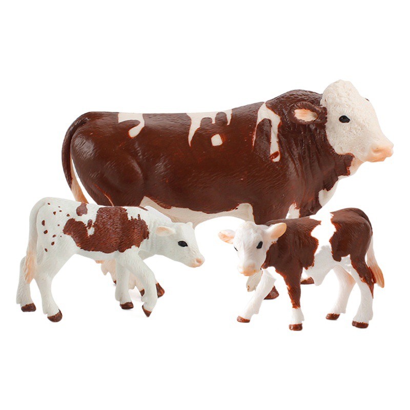 Cross-border simulation macula cow model bull cow creative farm poultry scene solid static decoration toy