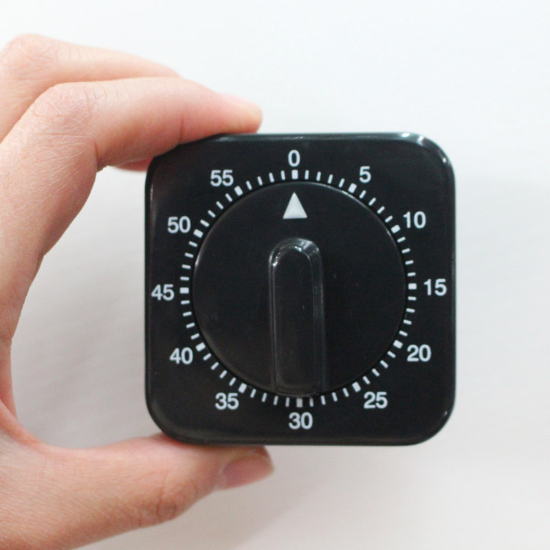 Picture of T203 Mini Small Square Home Kitchen Mechanical Timer Rotating Timer Hair Dye Timer Alarm Clock