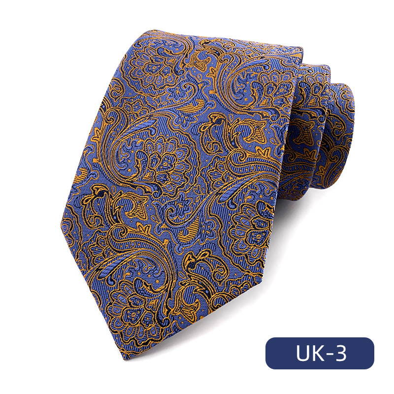 Picture of in stock wholesale men's tie polyester yarn-dyed jacquard fabric business formal wear casual fashion suit accessories