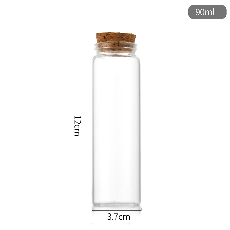 Picture of 37mm Screw Cap Cork Drift Bottle Transparent Candy Empty Bottle Test Tube Bottle Tea Flower Tea Packaging Bottle Succulent Planting Bottle