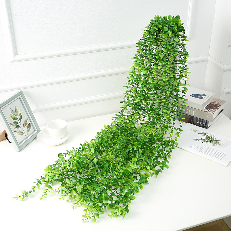 Factory wholesale simulation plant wall hanging simulation eucalyptus leaf wreath decoration outdoor landscape wedding road guide