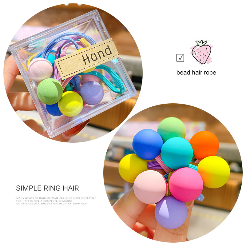 Picture of Children's hair rope hair ring does not hurt the hair of Korean baby girl rubber band hair rope headdress cute girl hair accessories