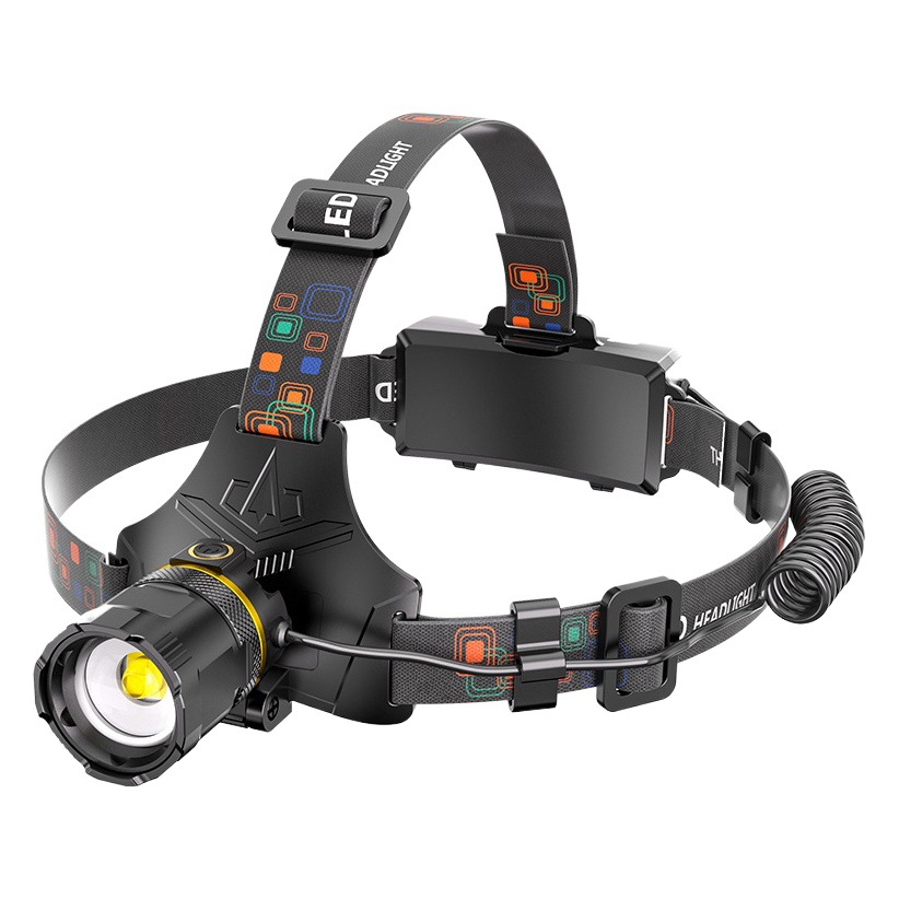 Cross-border new induction high-power P50 bright strong light super bright telescopic head-mounted headlight zoom outdoor headlight