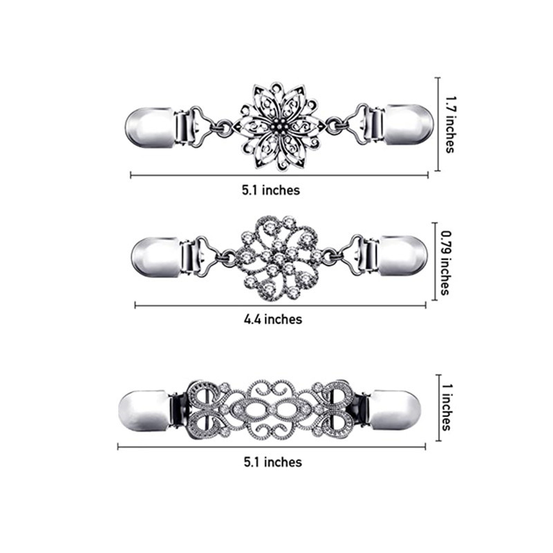 Picture of Amazon's Best-Selling Autumn and Winter 6-Piece Set of Retro Sweater Shawl Clips, Collar Duckbill Clips, Anti-Exposure Brooch Accessories