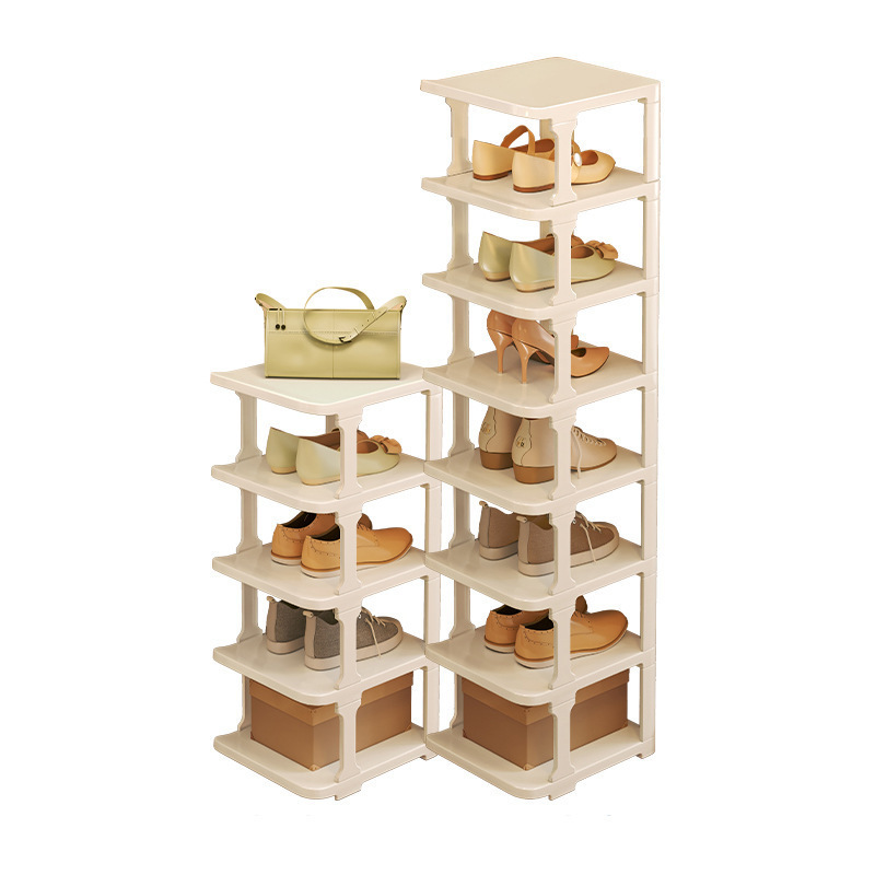 Picture of Simple Dust-proof Small Shoe Rack at Dormitory Door Household Multi-layer Space-saving Installation-free Storage Shoe Cabinet