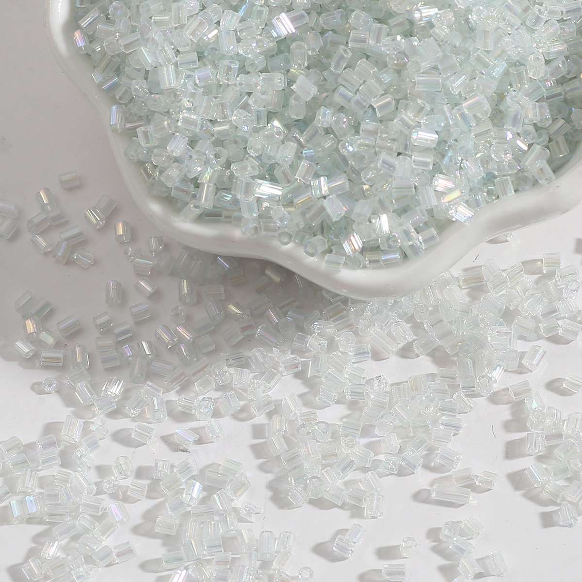 Picture of 2mm magic color H-tube beads hand-sewn beads loose beads diy hand-made color-plated glass rice beads material jewelry accessories wholesale