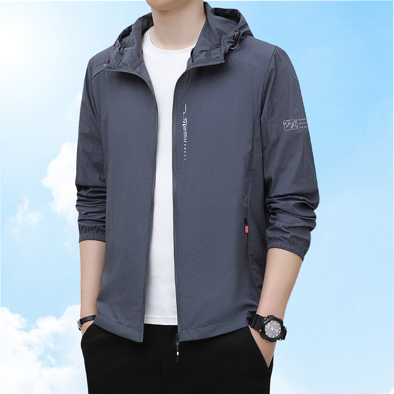 Summer 2024 New Sun Protection Clothing Men's Ice Silk Thin Anti-Uv Skin Clothing Fishing Breathable Sun Protection Clothing Jacket