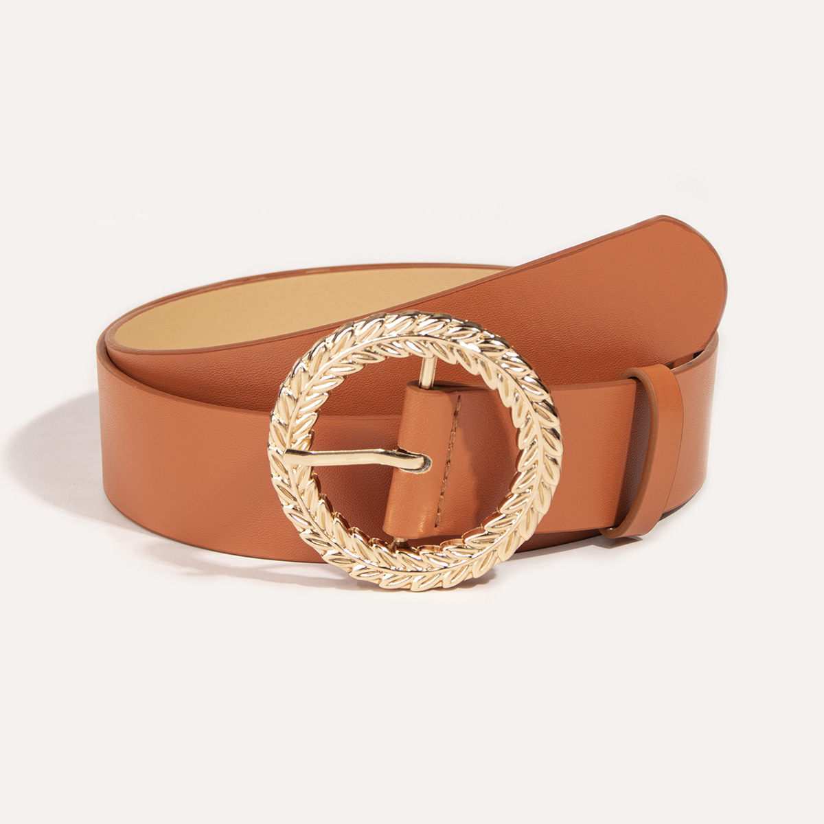 Picture of All-match European and American Cross-border Belt Women's Foreign Trade Leaf Buckle Belt Amazon Hot-selling Belt Oval Pin Buckle Belt Buckle