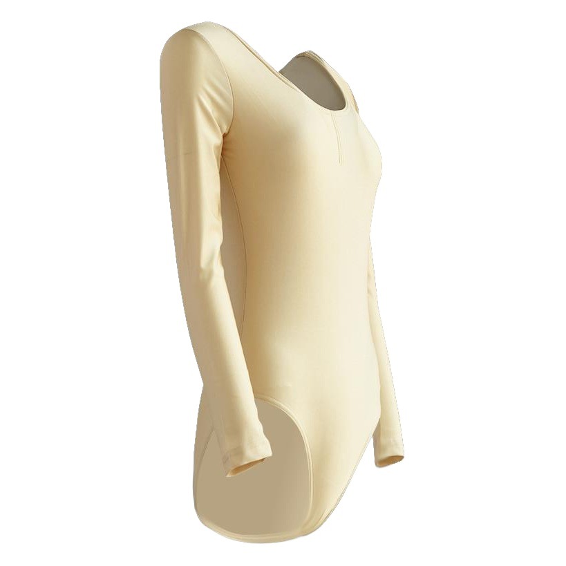 Ballet Dance All-in-one Suit Chinese Dance Practice Shaped Gymnastics Basic Training Meat-colored Adult Long-sleeved Tight