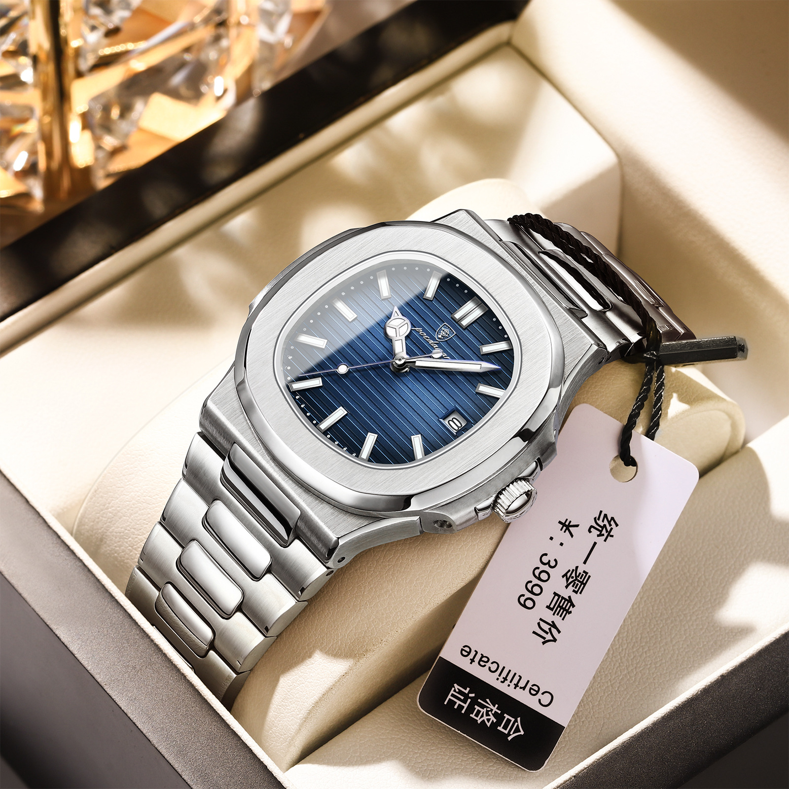 Picture of Swiss brand new waterproof ultra-thin men's watch calendar quartz watch live foreign trade explosions a generation of hair
