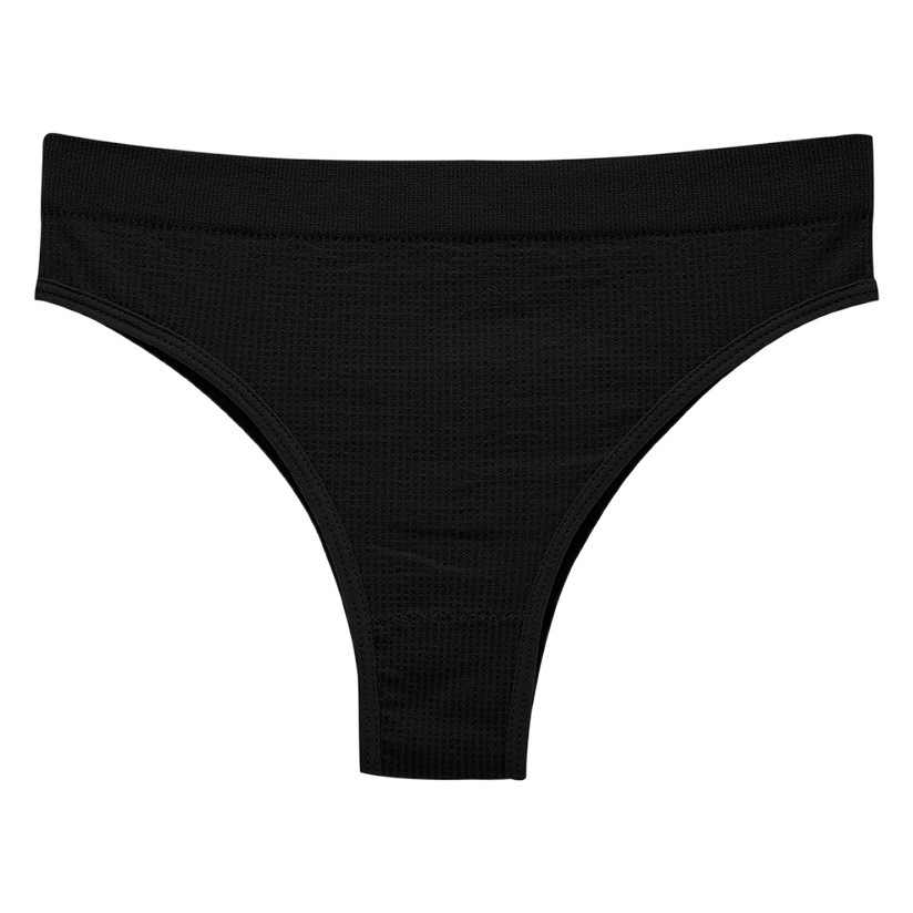 European and American women's sports seamless thong women's thread comfortable cotton solid color mid waist fitness invisible T pants head