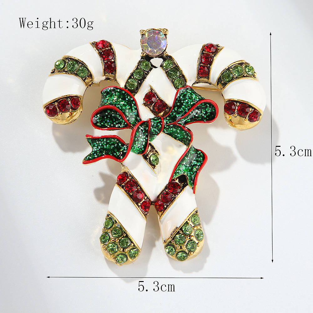 Picture of Lanhao European and American New Fashion Christmas Brooch Christmas Tree Shoes Elk Wreath Snowflake Bell Pin Women