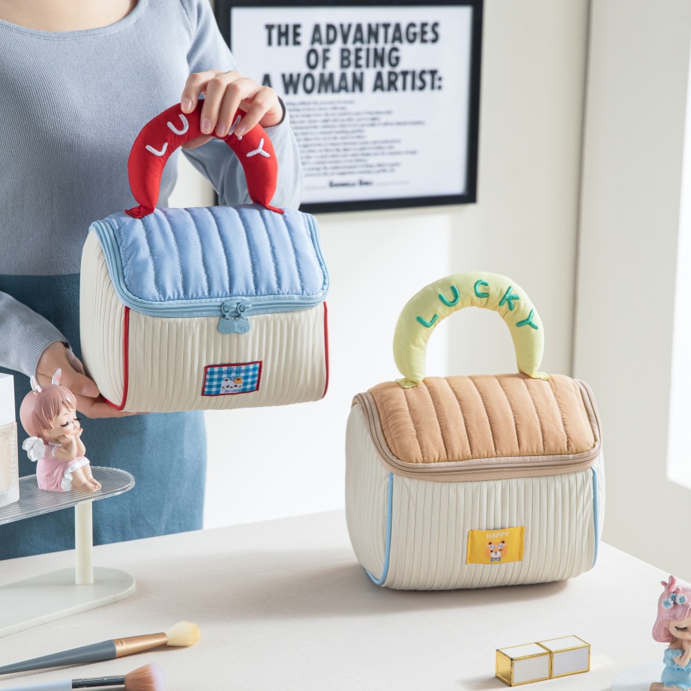 Sidifu Cute House Cosmetic Bag Large Capacity Portable Storage Bag Cartoon Portable Toiletries Storage Bag
