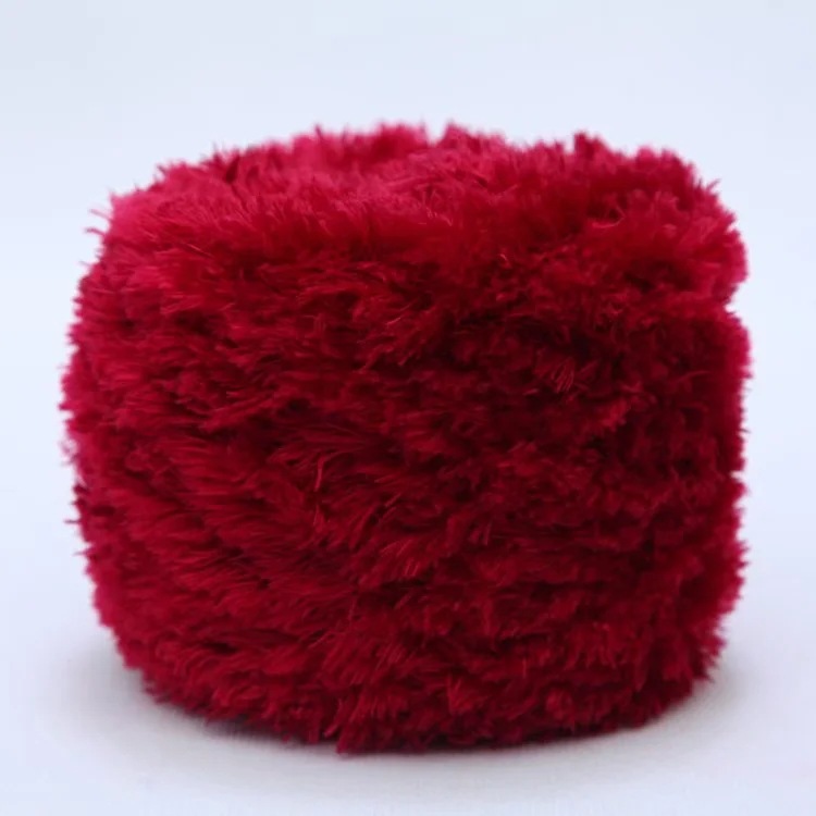 Picture of Crystal Coral Velvet Thick Thread Imitation Fur Scarf Hat Baby Baby Thread Hand-Knitted Wool Ball
