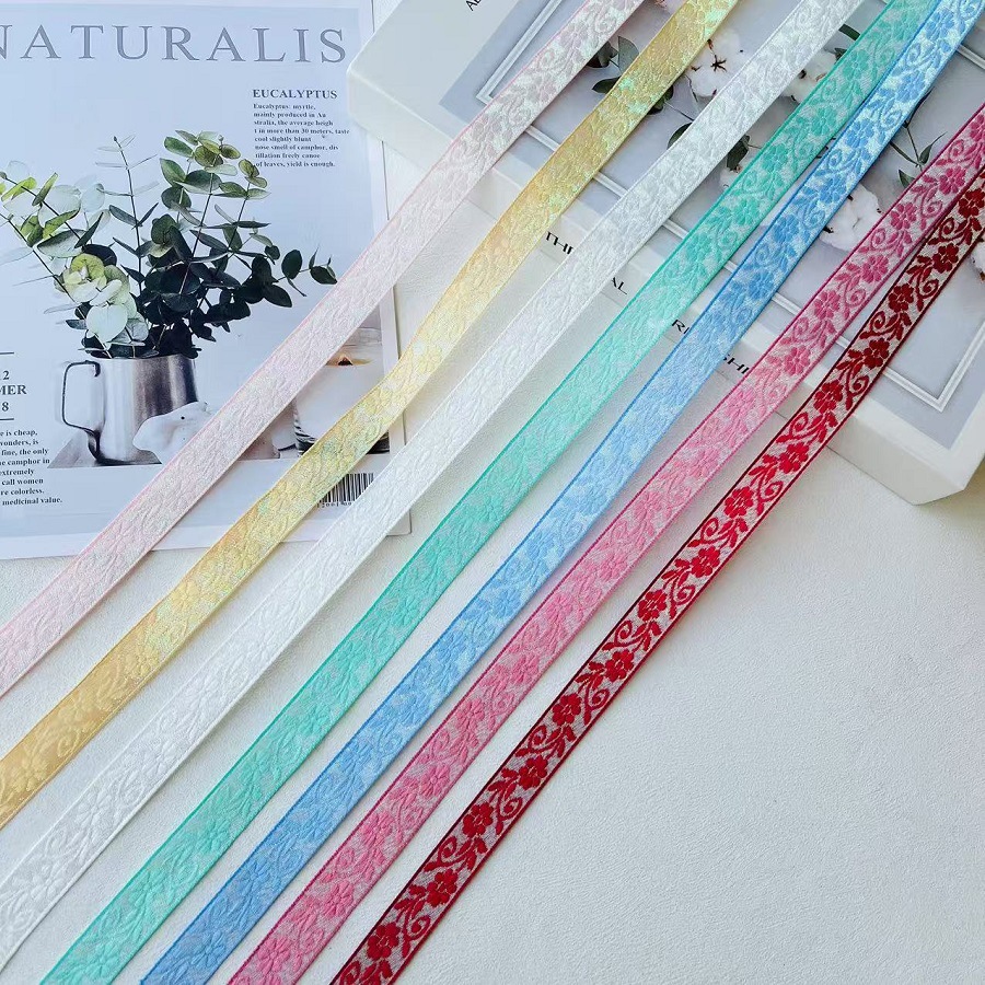National jacquard ribbon national style small fresh small flower clothing accessories AH-2854 width 1.5CM