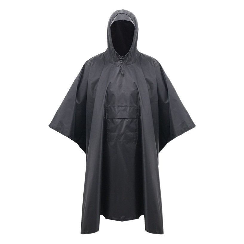 Three-In-One Multifunctional Cloak Raincoat Poncho Outdoor Lightweight and Durable Canopy Floor Mat Cloak Waterproof Hiking and Mountaineering