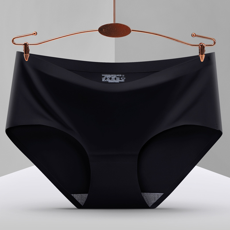 Picture of Explosions seamless one-piece ice silk panties ladies solid color breathable mid-waist cotton crotch girls' briefs manufacturers