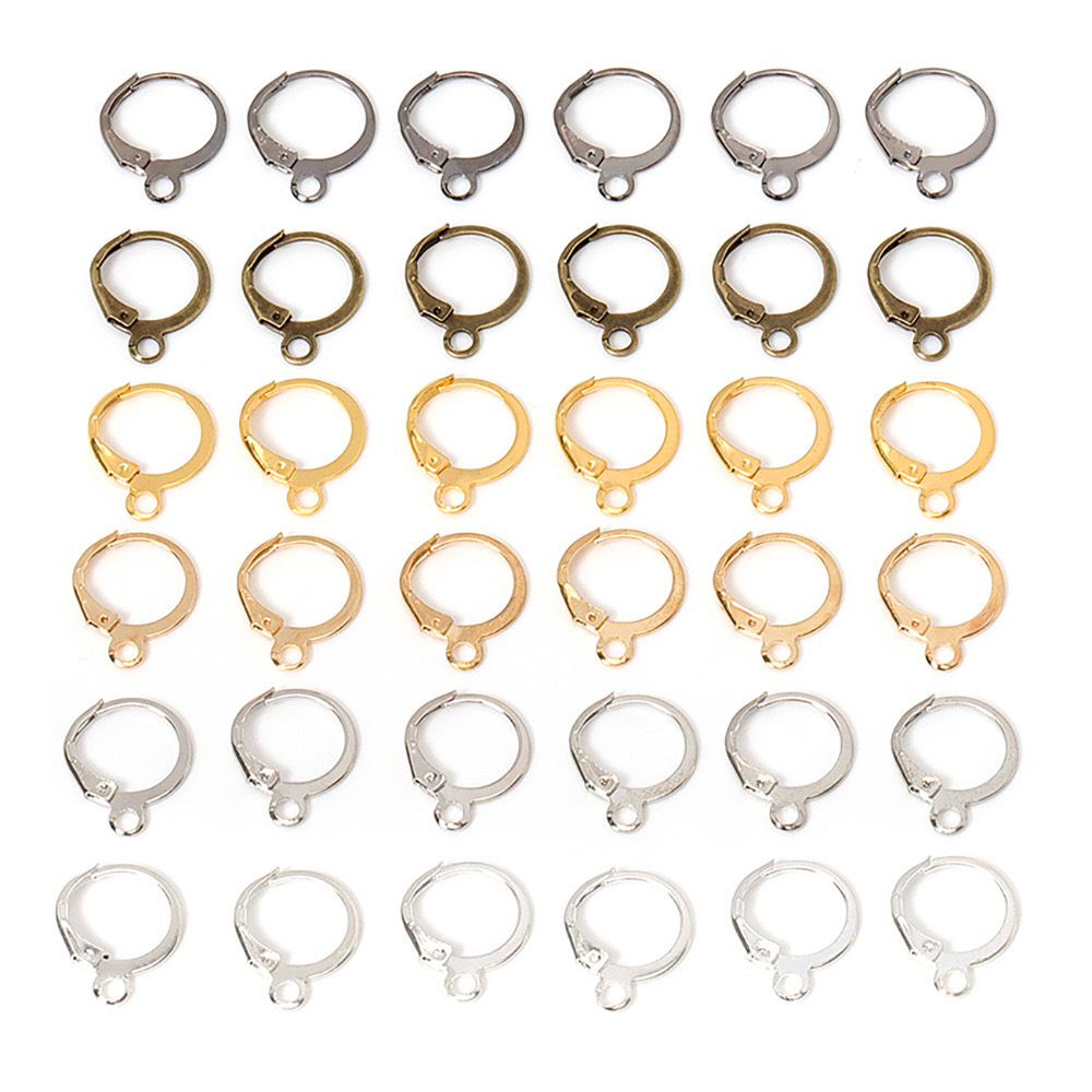 Iron Korean Ear Hook Earring Ring Jewelry Earrings Round French Ear Hook Earrings Material DIY Jewelry Accessories