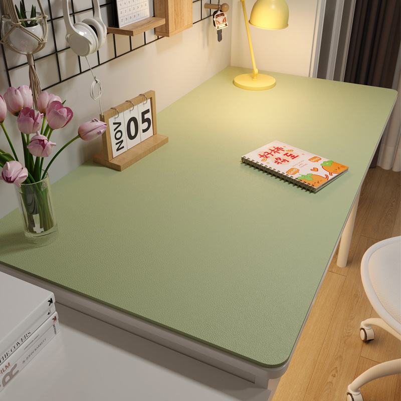 Picture of Environmentally Friendly Eye Protection Desk Mat Student Leather Pure Color Coffee Table Mat Oil-Proof Table Cloth Learning Computer Desk Mat Non-Slip