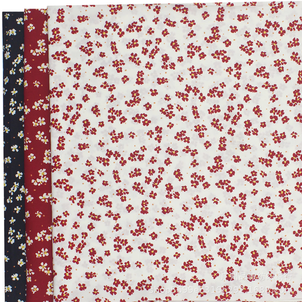 Plain Satin Floral Chiffon Print Fabric for Spring and Summer Women's Shirts, Dresses, and Camisole Skirts Fashion Material