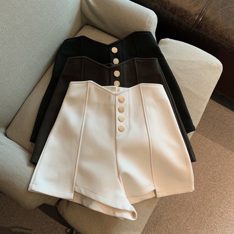 plus size Women's chubby girl Black Wide Leg Pants Spring and Summer New High Waist Slimming Casual Loose Straight A Shorts Trendy