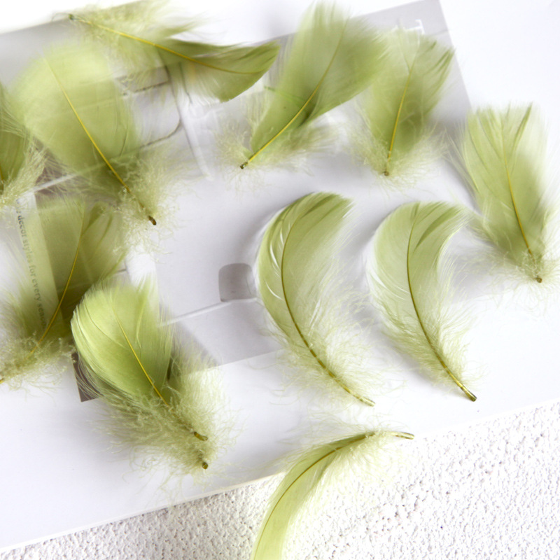 Picture of Manufacturer Wholesale Macaron Colorfulful Small Feather 5-8cm Goose Feather Small Floating Wave Ball Balloon Filling Decorative Material