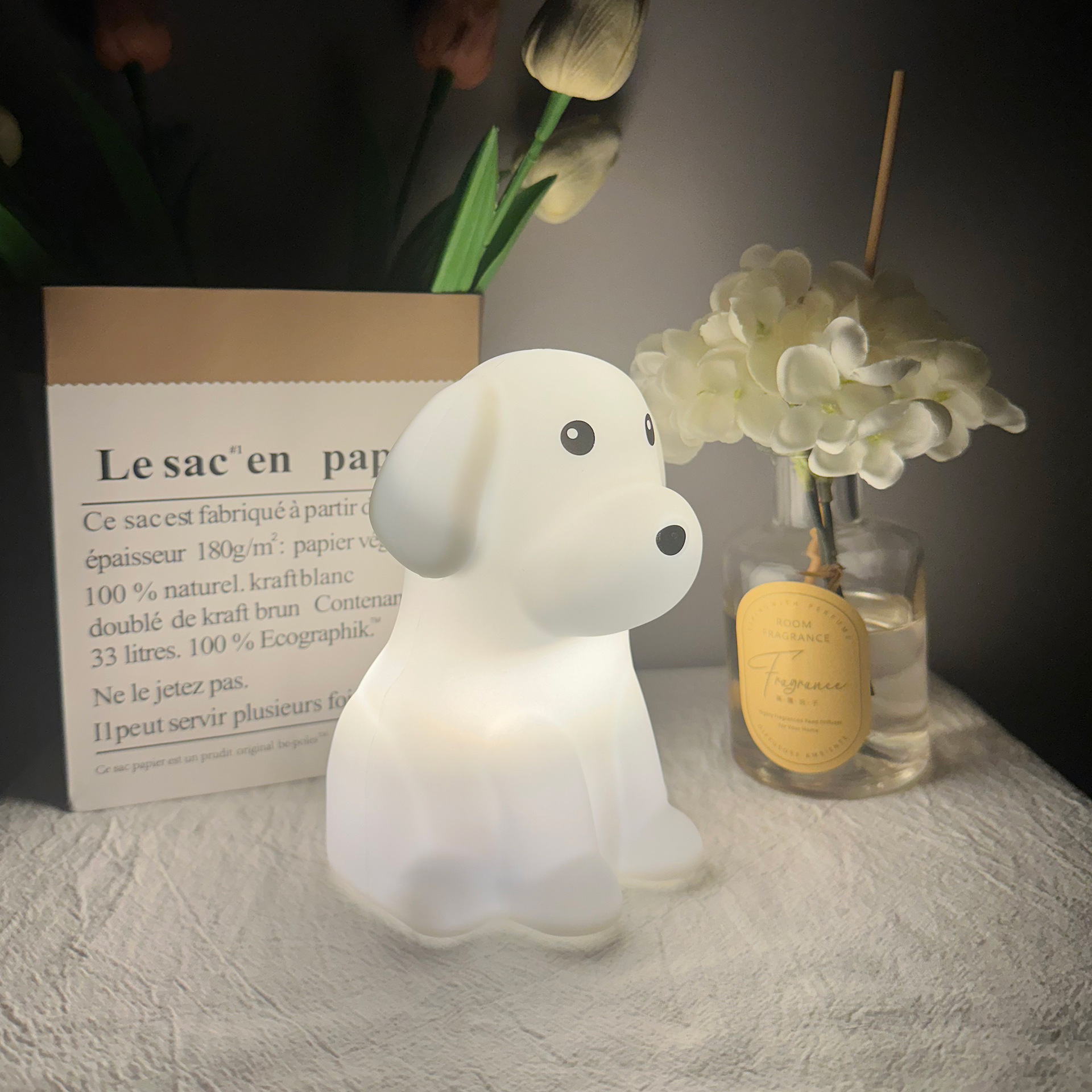 Puppy Panda Silicone Pat Lamp Cartoon Decompression Toy Creative Gift Night Light New and Unique Bedroom Table Light