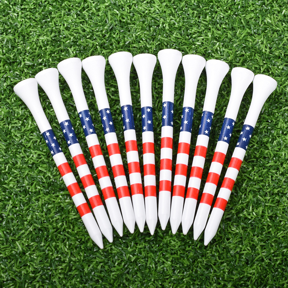 Picture of Golf Spikes, Colorfulful Stripesd Ball Tee, Bamboo Spikes, Ball Holder 70/83mm Golf Accessories