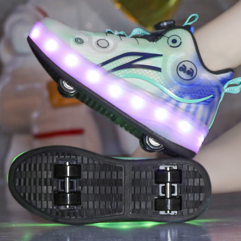 Roller Skates, Kidsren's New Heelys, Light Shoes, Rechargeable Boys' Roller Skates, Four-wheeled Shoes
