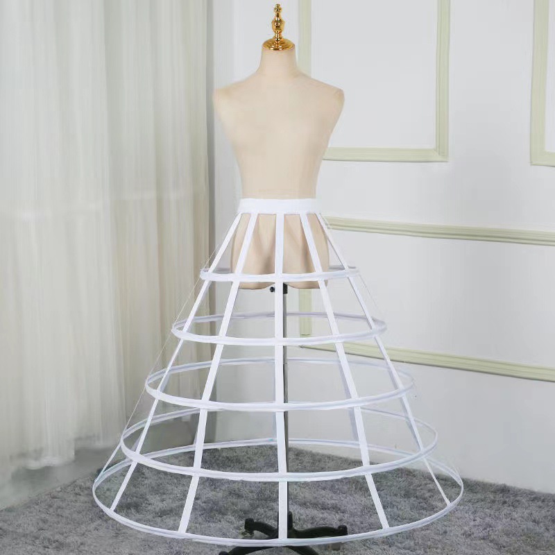 Picture of Hollow Bird Cage Skirt with Fish Bones, Two, Three, Four, Five Steel Black and White Cosplay Violent Lolita See-Through Petticoat