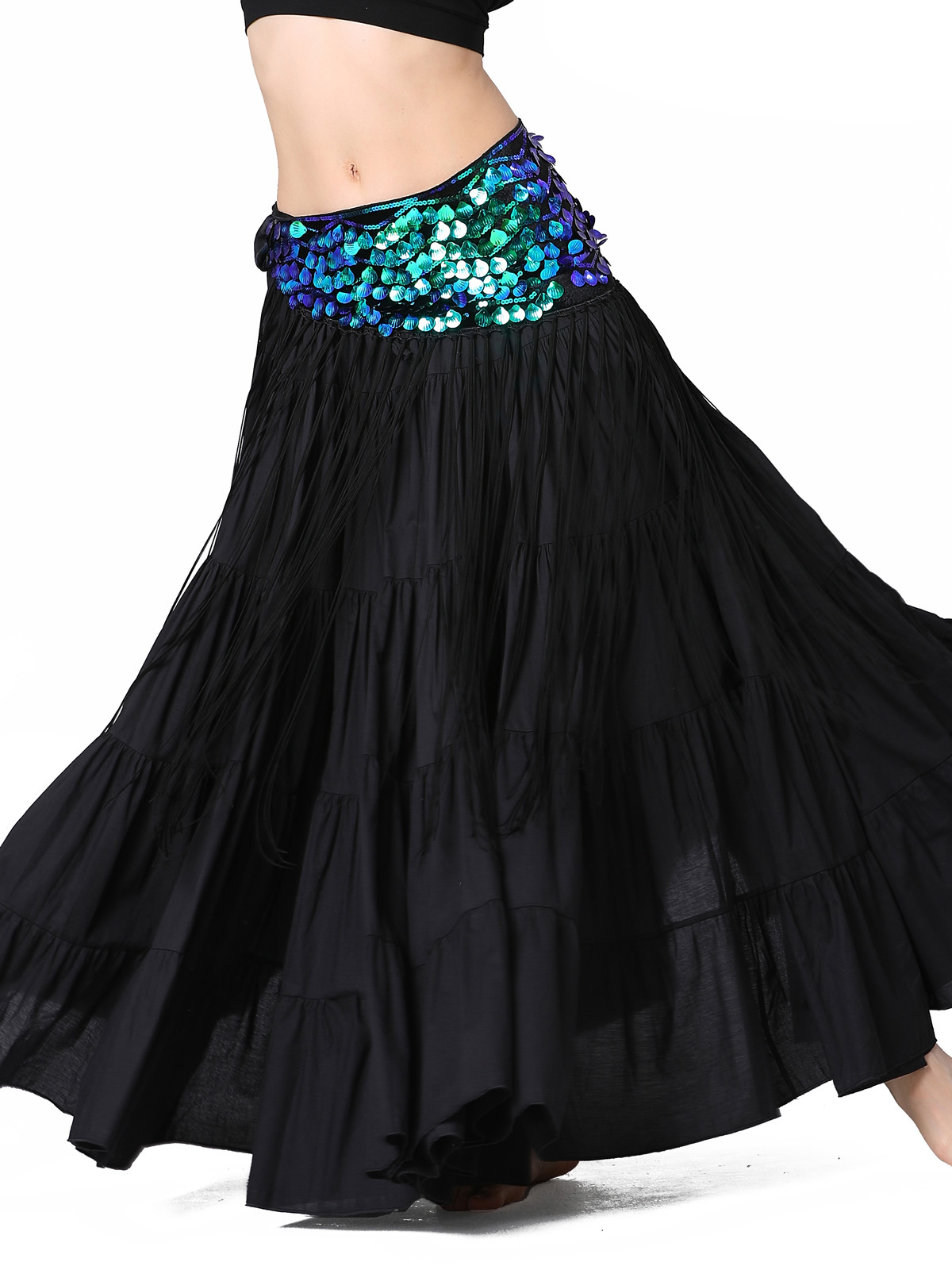 Picture of Wavy long tassel waist chain, belly dance waist chain, belly dance waist ornaments, dynamic belly dance waist chain Y1027