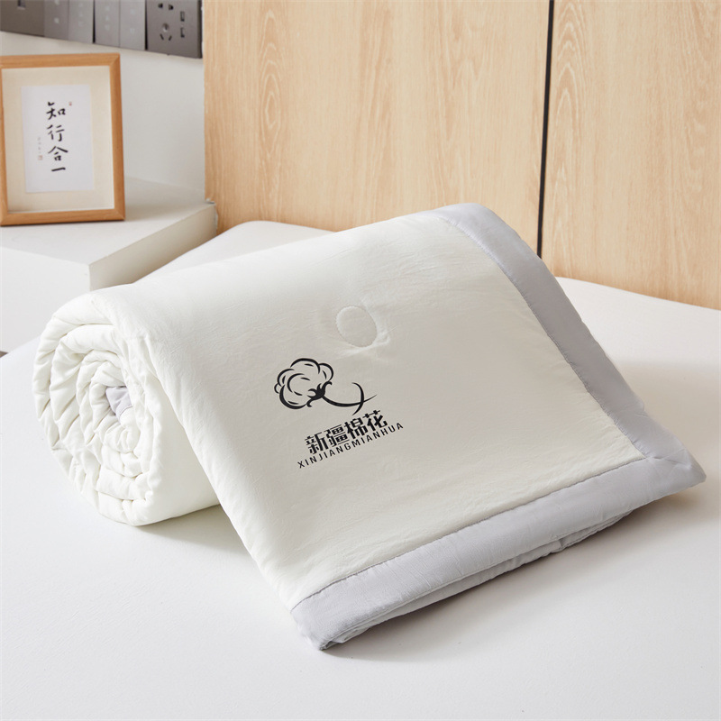 Picture of Class A Maternal and Infant Grade Non-printed Summer Quilt Xinjiang Cotton Air-conditioning Quilt Core Machine Washable Summer Cool Quilt Summer Thin Quilt