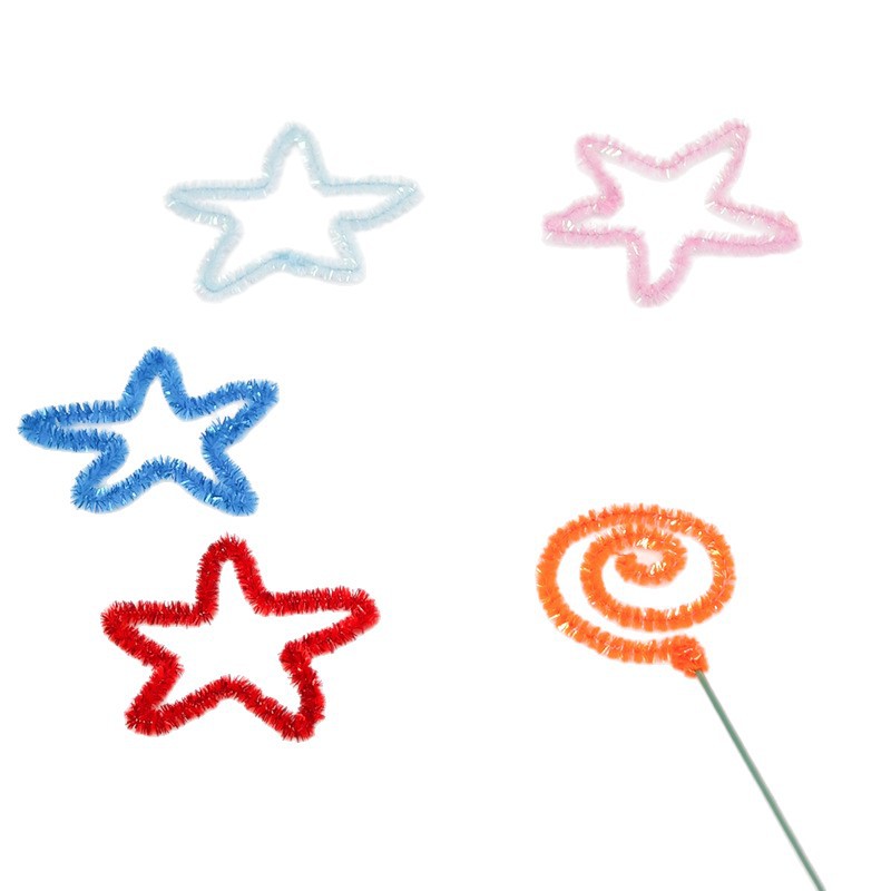 Picture of Colorful twist stick encryption handmade DIY hair strip hair root multicolor children handmade doll material pack bouquet