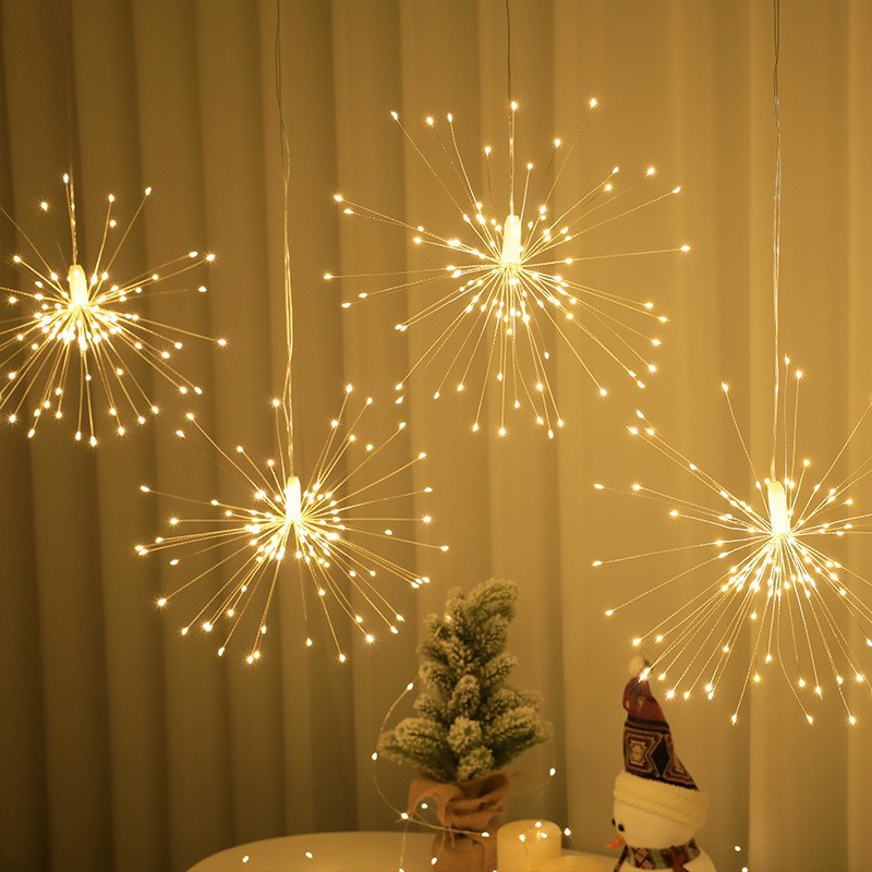 Led fireworks lights flashing lights string lights Gypsophila courtyard shopping mall project lighting hanging trees small lights room decorative lights