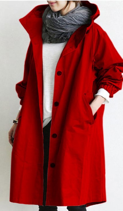 Picture of 2023 New Women's Windbreaker Autumn Mid-Length Small Casual Style Waist 8 Colors Select Fashionable and Easiest for Match