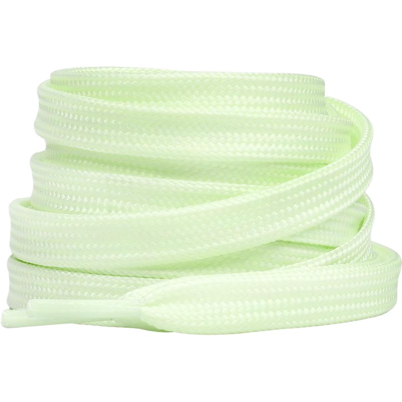 Wholesale luminous shoelace luminous shoes double width 1cm sneaker canvas shoes personalized color fluorescent flat shoelace rope