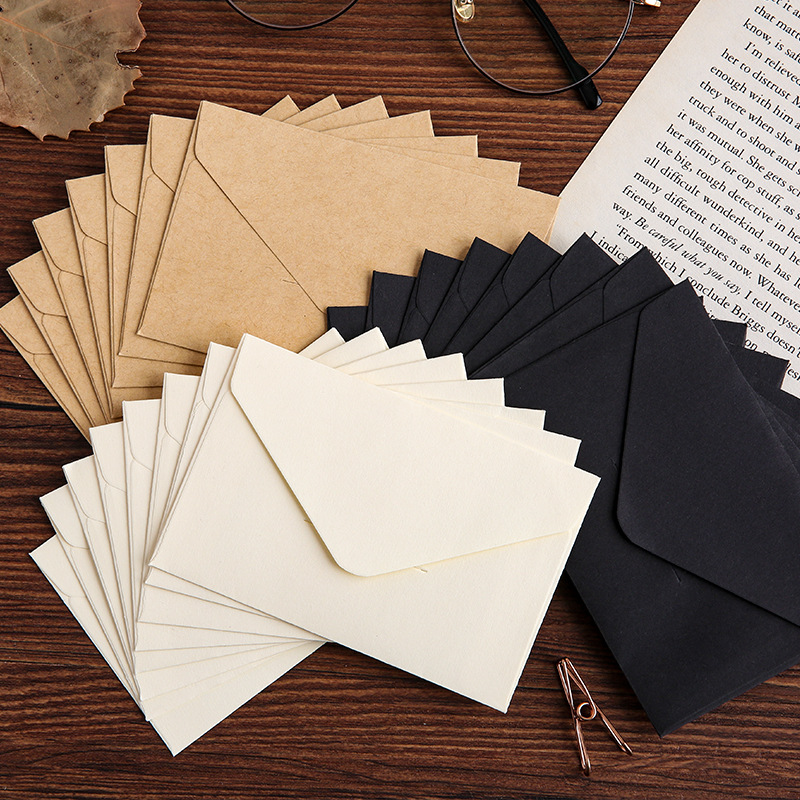 Picture of Retro Square Mini Envelope Fresh Kraft Paper Envelope Small Greeting Card Ins Storage Love Letter Envelope Wholesale