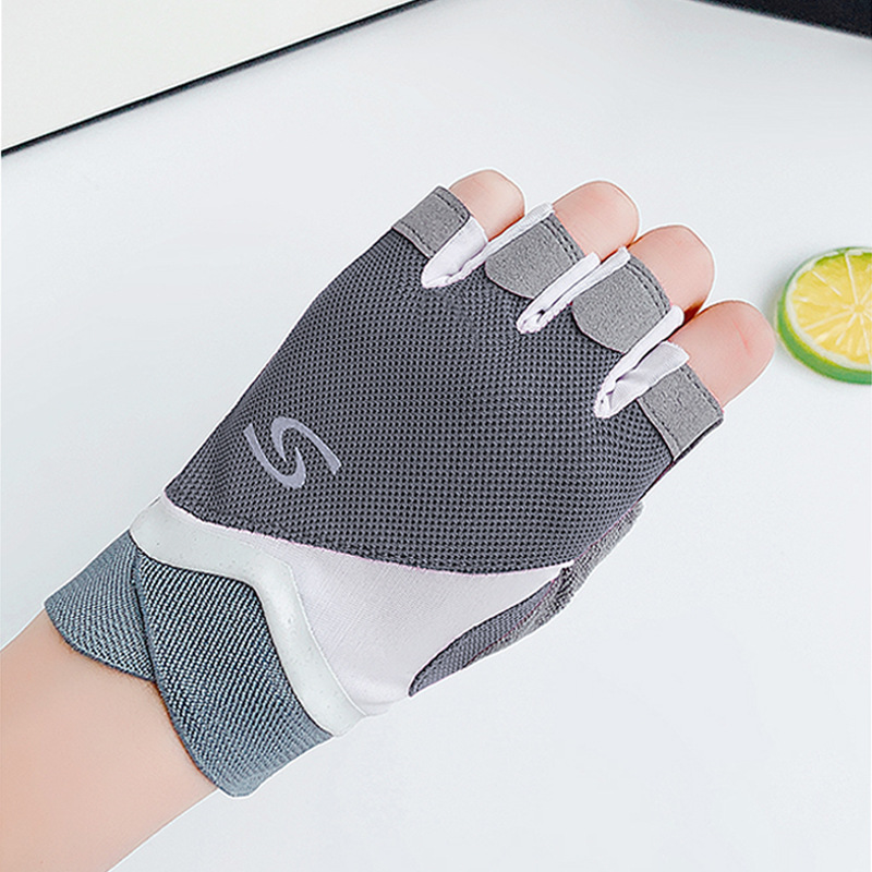 New Half Finger Gloves Women's Fitness Non-slip Breathable Equipment Training Spring and Summer Thin Sports Cycling Men's Cross-Border