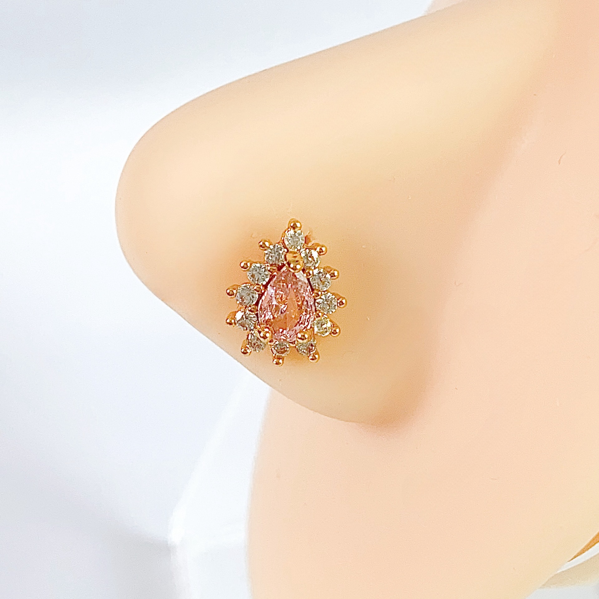 Picture of Cross-border nose nose nail water drop crown heart-shaped copper inlaid zircon European and American fashion high-end jewelry